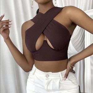 Crop wrap top
